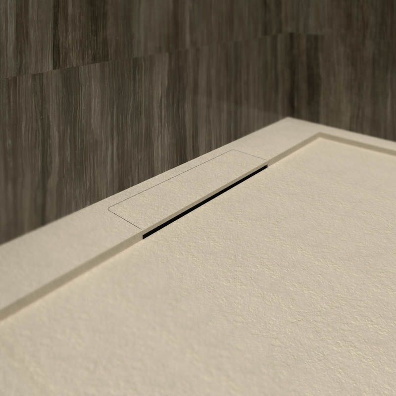 SISTEMA Base de duche em resina Moka – cores à escolha – textura de ardósia – antibacteriana e antiderrapante - Image 3
