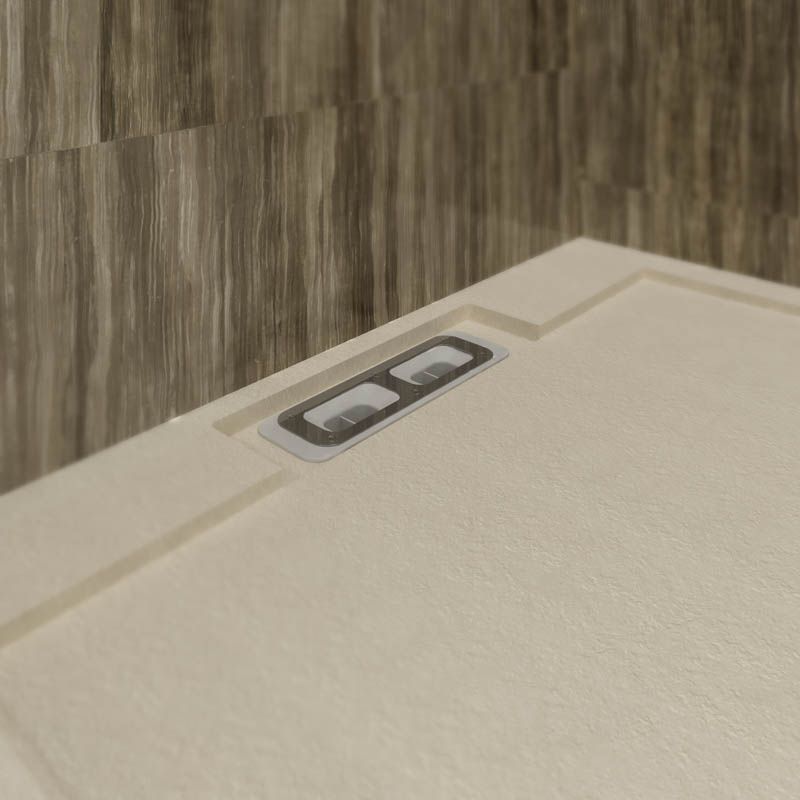 SISTEMA Base de duche em resina Moka – cores à escolha – textura de ardósia – antibacteriana e antiderrapante - Image 5