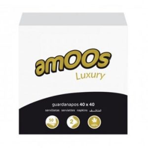 Guardanapos 40×40 Amoos Luxury Branco 24 maços de 50 unidades