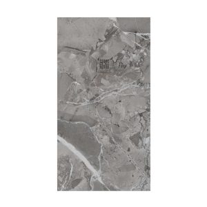 Base de duche em resina com textura ardósia. Efeito mármore Milos – antiderrapante STONE 3D moderno