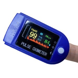 Medidor de Saturação de Oxigénio e Monitor de Frequência Cardíaca de Dedo (Oxímetro)