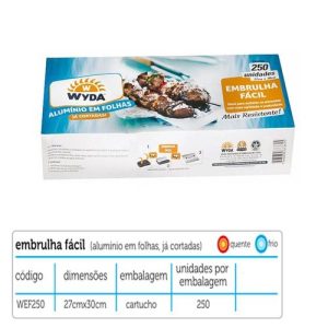 Folha De Aluminio Wyda Com 250Und