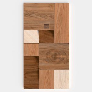 Base de duche em resina com efeito madeira Elm com textura de ardósia – antiderrapante STONE 3D moderna