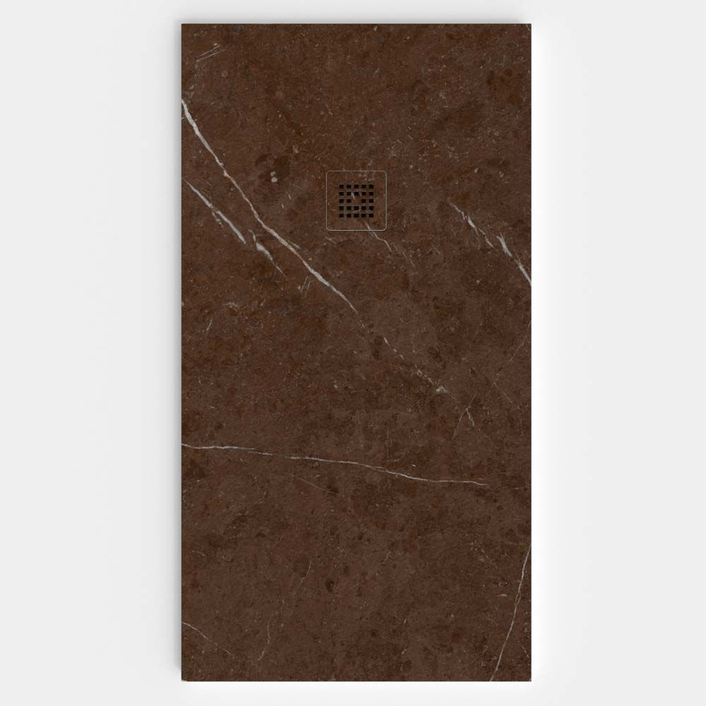 Base de duche em resina com textura de ardósia. Efeito mármore Dark – moderno STONE 3D antiderrapante - Image 2