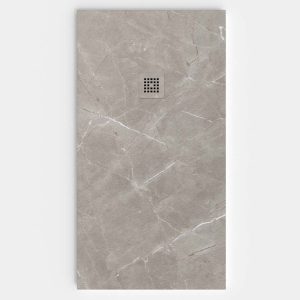Base de duche em resina com textura de ardósia. Efeito mármore Grigio – moderno STONE 3D antiderrapante