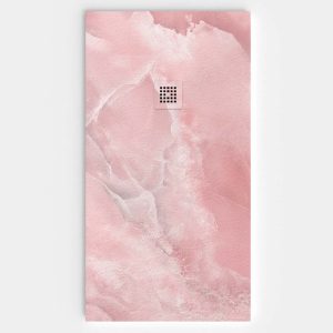 Base de duche em resina com textura de ardósia. Efeito mármore Rosato – moderno STONE 3D antiderrapante