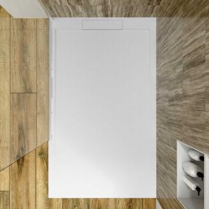 Base de duche em resina SYSTEM Arena – cores à escolha – textura de ardósia – antibacteriana e antiderrapante