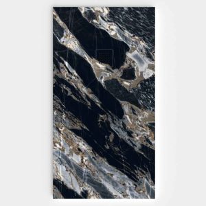 Base de duche em resina com textura de ardósia. Efeito mármore Maeba – moderno STONE 3D antiderrapante