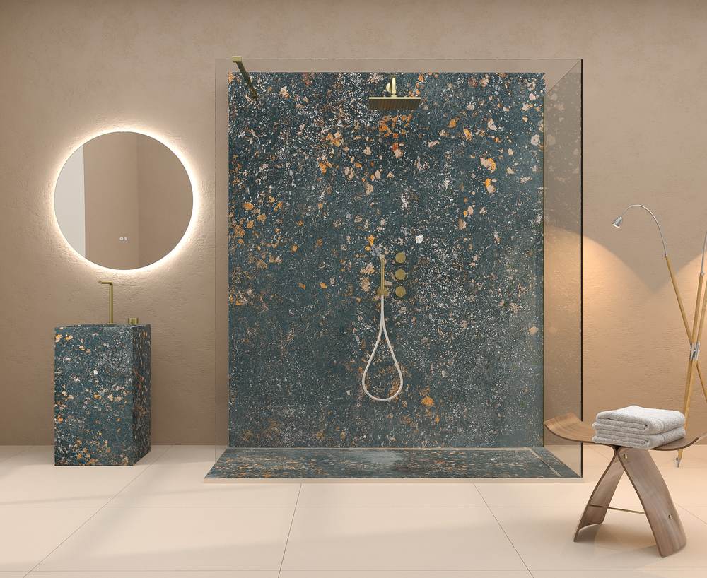 Painel de revestimento de paredes de casas de banho MSCOMPACT efeito cimento LEOPARD - Image 2