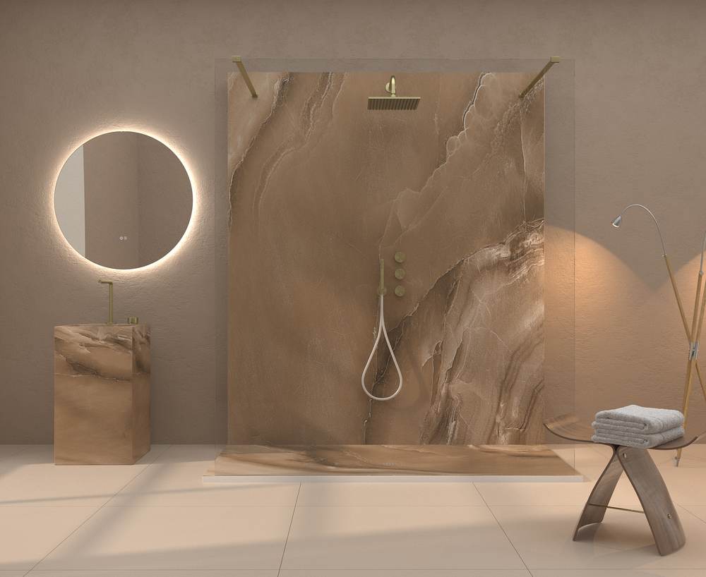 Painel de revestimento de paredes de casas de banho MSCOMPACT efeito mármore DONATELLO - Image 3
