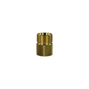 Adaptador M22 macho:rosca fêmea, Bronze