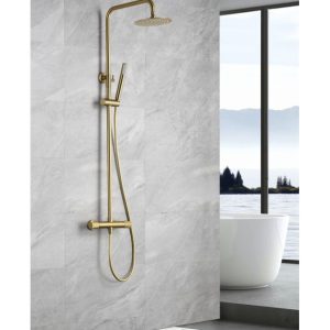 Coluna de duche termostática linha ouro escovado [ VAROBATH ]