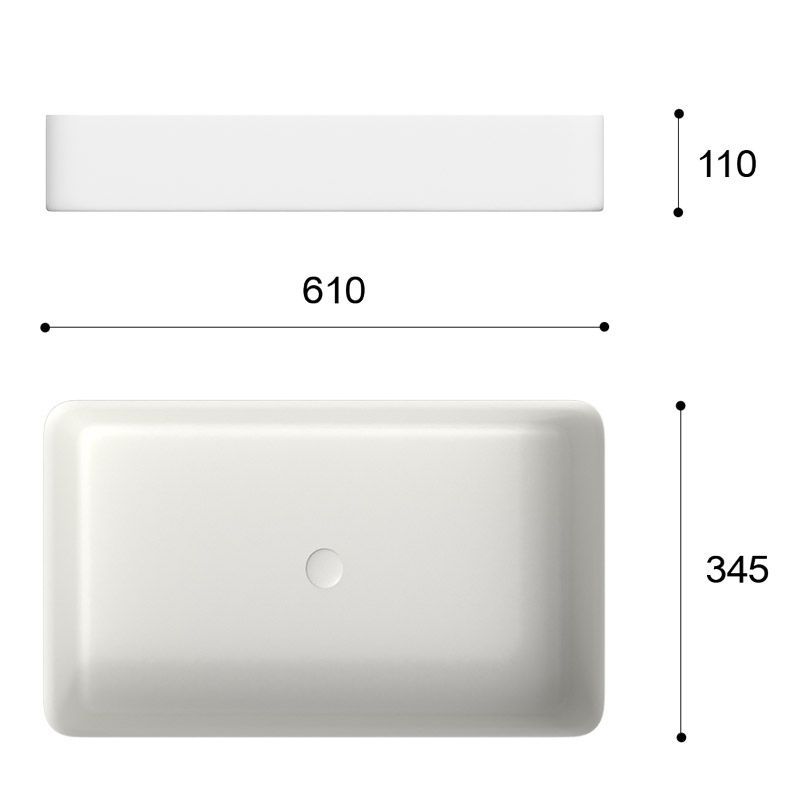 Lavatório de apoio FOGO Solid Surface Opal - Image 5