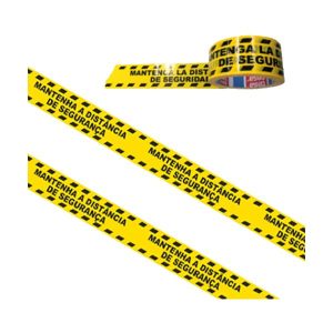 Fita adesiva com impressão Distância de Segurança amarelo e preto Tesa 50mmx33mt