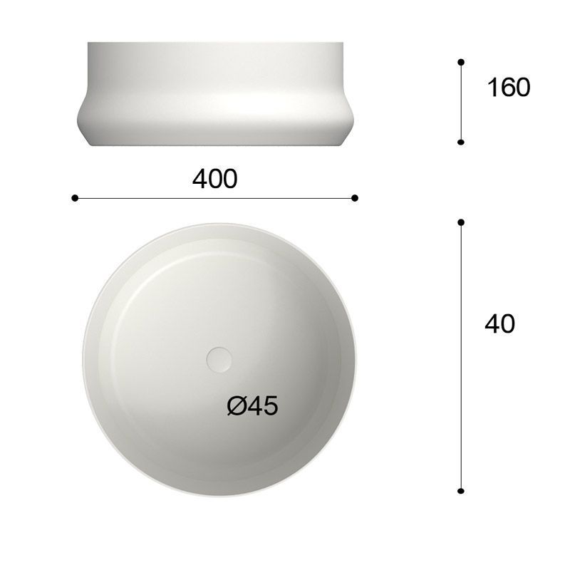 Lavatório de apoio GENIL Solid Surface Olive - Image 5