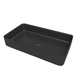 Lavatório de apoio FOGO Solid Surface Preto