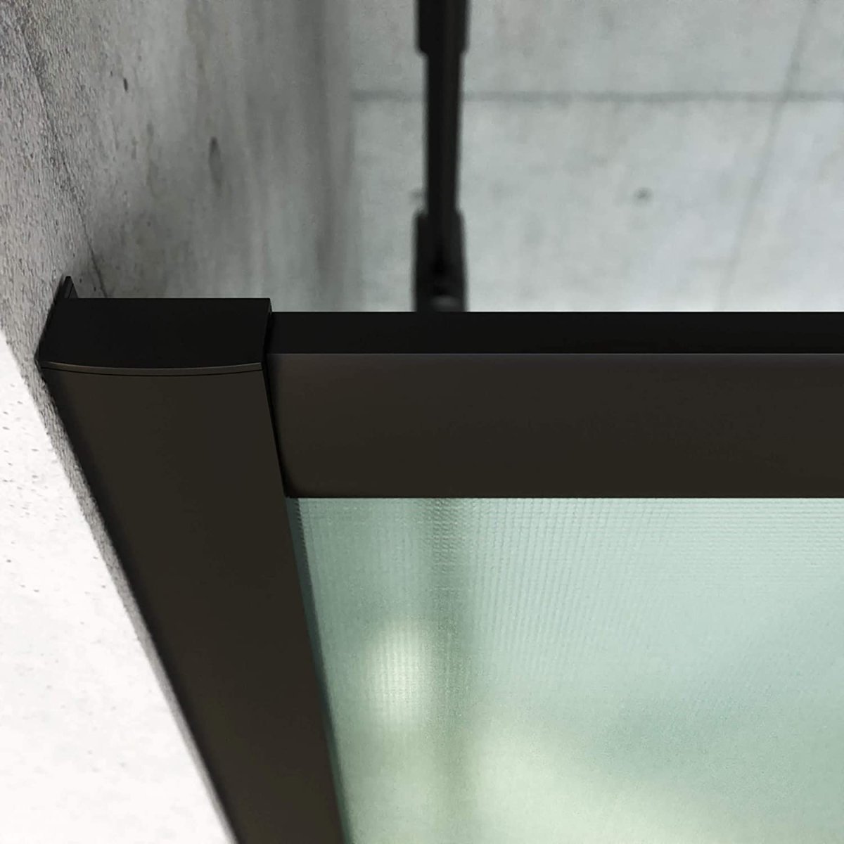 Cabine de duche quadrada TEMPO abertura angular 2 fixas-2 portas de correr. Com tratamento anti-calcário Acabamento MATTE BLACK - Image 5